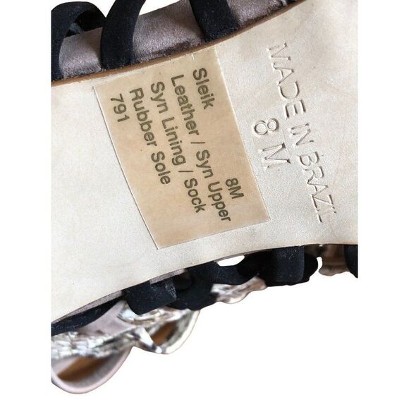 Steve Madden Sleik Snake Cage Heels Sandals Shoes Size 8M - Picture 4 of 4